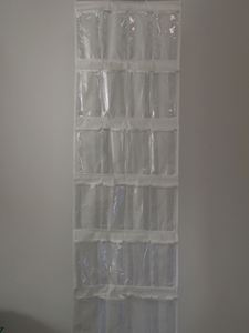 ถุงเก็บของแบบแขวน 3 ตะขอ 24 ช่อง ยาวขึ้น ผลิตจาก PVC ใส 80 กรัม ผ้าไม่ทอ ขนาด 163*48 ซม. 5ซม. - Product Image 3