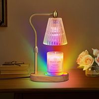 Lámpara calentadora de velas de metal de altura ajustable con temporizador de modo RGB Dimmer Nuevo diseño Cambio de LED de 8 colores