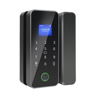 Chuangjia Smart Office Shop porte en verre empreinte digitale mot de passe serrure simple Double pas de perçage requis WiFi en réseau Tuya App