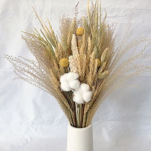 Bouquet de fleurs séchées naturelles DREA, herbe préservée, décoration bohème, centre de table pour mariage, arrangement floral artificiel - Product Image 4