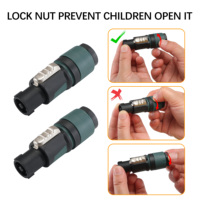 Connecteur mâle en nylon étanche 6-10,5 mm VO Speakon NL4F, adaptateur, prise, borne, assemblage pour haut-parleur, amplificateur, haut-parleurs, câble
