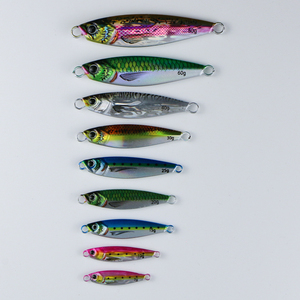 OEM/ODM Señuelos de Pesca de agua salada 15G 20g 25g 30g 40g 60g 80g Plantilla de Metal verde rosa plata cuchillo Vertical Jigs para pargo Kingfish - Product Image 2