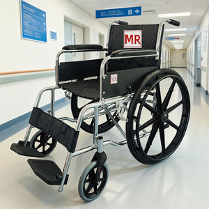 Sedia a Rotelle Non Magnetica 24 Pollici, Manuale, Pieghevole, per Reparto Risonanza Magnetica, Certificata CE - Product Image 1