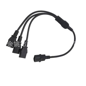 Cable de extensión divisor de energía C14 a 3 C13 para servidor de computadora, cable de PVC de uso conveniente - Product Image 1