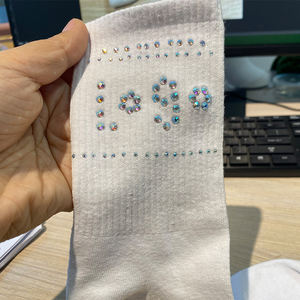 Chaussettes Fantaisie pour <span class=keywords><strong>Femme</strong></span> 100% Coton Personnalisées, Adorables, Amusantes, à Strass et Paillettes - Product Image 5