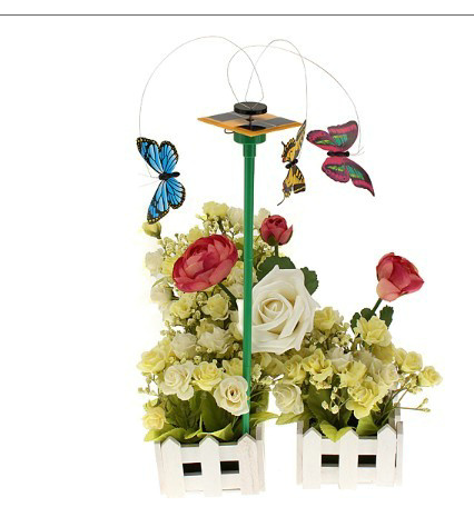 Оптовая продажа, красивые уличные садовые свадебные украшения, бабочки, танцы «сделай сам», игрушки-бабочки на солнечной энергии