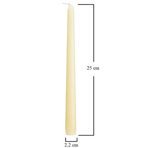 Candele Affusolate Lunghe 25cm, Diametro 2.2cm, in Cera di Paraffina Bianca con Stoppini in Cotone, Durata 8 Ore per Decorazioni da Tavola - Product Image 2