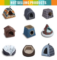 Lit rond lavable pour chats, court, en peluche, chaud et doux, pour l'hiver, à 2 sens