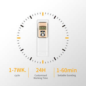 Vente en gros Rafraîchisseur d'air électrique à piles avec écran LCD Distributeur automatique de parfum en aérosol pour hôtel et bureau - Product Image 4