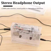 Nouveau lecteur de cassettes portable rétro transparent personnalisable avec radio FM, lecteur MP3, Wakman, son stéréo double piste, lecteur de cassettes vintage