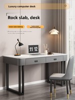 Bureau d'ordinateur Rock Board, Table de jeu e-sport, Table de coiffeuse de chambre, Table de bureau intégrée, Combinaison chaise et table de bureau, Luxe
