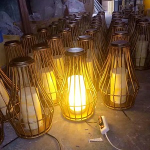 Pillar <b>Lights</b> Copper <b>Wire</b> Cage <b>Led</b> E27 Semi Flush Mount 2 Year Warranty - Product Image 1