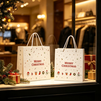 Sacchetti Regalo di Natale Personalizzati con Stampa Cartoon, Borse Riciclabili per Shopping Natalizio e Confezioni Regalo
