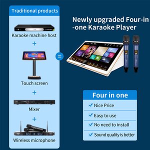 Máquina de Karaoke Portátil 4 en 1 con Pantalla de 18.5 Pulgadas, Sistema de Karaoke Profesional con Micrófono Inalámbrico, Reproductor de Karaoke Mini KTV 3T - Product Image 6