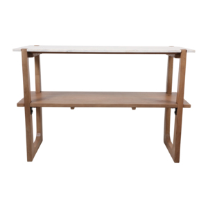 Consolle Rettangolare con Ripiano Aperto per Ingresso, Divano, Esposizione, Decorazione Laterale Stretta - Product Image 2