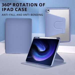 Étui pour tablette en cuir PU magnétique à rotation 360 degrés, couverture intégrale, fente pour stylo, acrylique transparent PC avec étui en TPU pour <span class=keywords><strong>iPad</strong></span> 10.9, <span class=keywords><strong>pochette</strong></span> rabattable - Product Image 3
