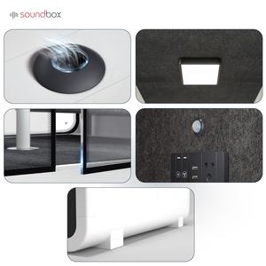 Cabina Insonorizada de 4 Plazas para Interiores, para Oficinas, Modular, Moderna, para Espacios de Trabajo Compartidos - Product Image 4