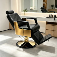 Chaise de barbier pivotante à 360 degrés en similicuir noir, design mid-century, idéale pour salon, hôpital et salle de séjour - Meilleures ventes