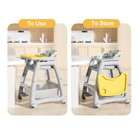 Chaise d'alimentation pour bébé moderne et réglable de qualité supérieure pour restaurants, hôtels, cuisines avec un design robuste, facile à nettoyer, fonctionnalités portables