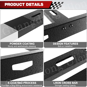 Panier de toit robuste 4x4 pour pick-up, porte-bagages compatible Toyota Tacoma 2024-2025 Crew <span class=keywords><strong>Cab</strong></span> (avec porte) - Product Image 2