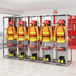 Yinghuang <b>Fire</b> Suit Rack 304/201 Stainless Steel 360 Degree Rotatable Storage For Firefighting Gear - Product Image 2