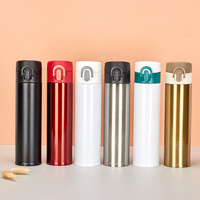 Precio al por mayor: Termo de acero inoxidable con tapa de rebote de 350ml y 500ml, con logotipo personalizado y hebilla.