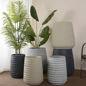 <span class=keywords><strong>Pot</strong></span> de fleurs rond en ciment pour décoration de salon et de balcon P45 - Product Image 1