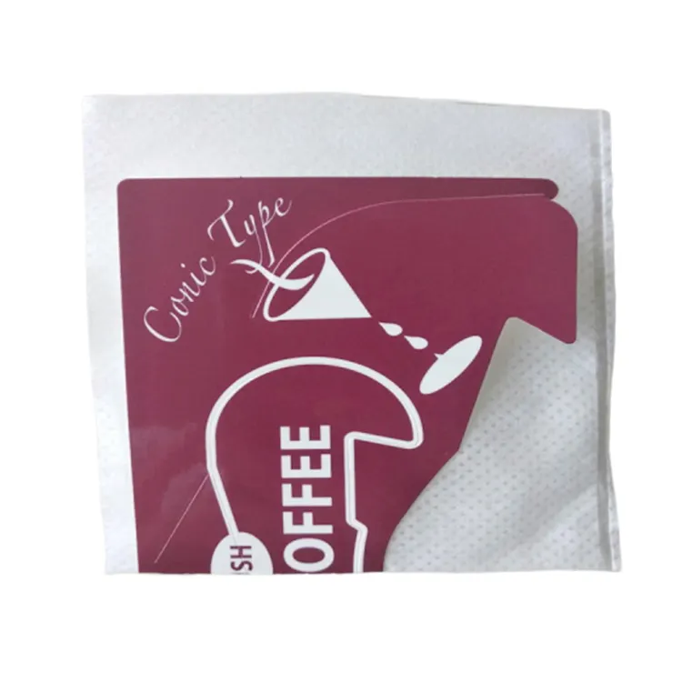 Filtro de papel desechable de grado alimenticio, bolsa de filtro de café para oreja colgante, no tejida, nuevo diseño