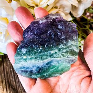 Vente en gros de pierres brutes de fluorite arc-en-ciel naturelle, gravier, pierres roulées, pierres de guérison, produits artisanaux assortis, cadeau pour la fête des enfants - Product Image 3