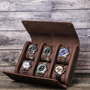 Étui de rangement portable pour montres, 6 emplacements, fabriqué à la main, en PU, personnalisé, pour cadeau - Product Image 4