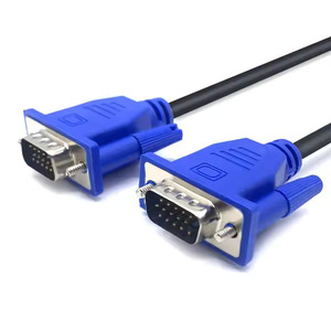 Kabel VGA Elektronik Berkualitas Tinggi Male to Male SVGA 15 Pin HD15 Adapter dengan Isolasi Nylon/PBT untuk Komputer dan Proyektor - Product Image 2