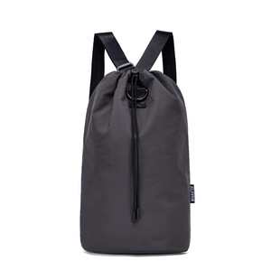 Sac seau résistant à l'eau de couleur unie, sac à dos en toile, sac de sport, style minimaliste toutes saisons - Product Image 6