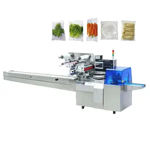 Full Automatic Pillow Packing Machine Fresh Eggplant Onion Bitter Cucumber Cabbage Packing Machine