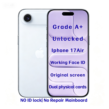 Used Grade A+ Unlocked iPhone 17Air 1TB 5G Smartphone Original 6.6-Inch Screen Dual Physical Cards Working Face ID No ID Lock
