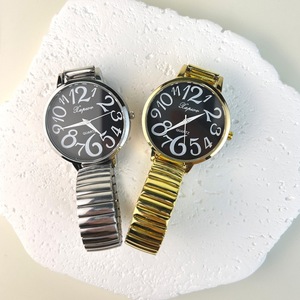 Nouvelle Arrivée Montre Quartz Sportive Décontractée de Luxe pour Femmes - Grand Cadran avec Grands Chiffres Bracelet Élastique Extensible pour Femmes Âgées WW003 - Product Image 4
