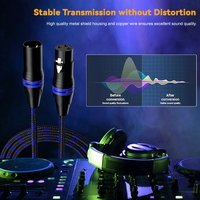 Câble Microphone XLR 3 Broches Professionnel Prix d'Usine 2 m Mâle-Femelle Connecteurs Colorés sur Mesure