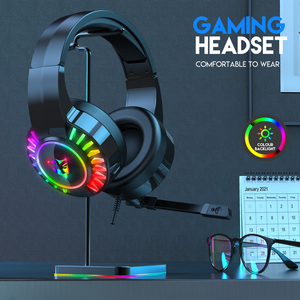 HG24 프로 Pc Usb <span class=keywords><strong>Ps4</strong></span> PS5 Audifonos 게이머 7.1 유선 이어폰 프리미엄 Rgb 헤드셋 게임 헤드폰 - Product Image 4