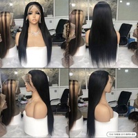 Perruque en cheveux humains brésiliens en gros, 13x6, dentelle transparente HD, frontale, cuticules alignées, sans colle, pour femmes noires