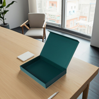Boîte cadeau écologique haut de gamme réutilisable et personnalisable avec cadre photo magnétique à fentes et doublure en éponge pour emballage cadeau