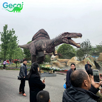 Gecai Museum Park Modèle réaliste de dinosaure grand spinosaure animé robotique grandeur nature