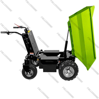 48V 32Ah 1000W Bürstenloser Gleichstrom motor Mini Dumper 500kg Kapazität Batterie betriebener Wagen Elektrische Schubkarre