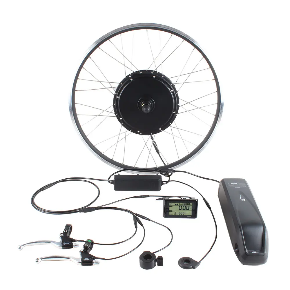 FAI DA TE Ad Alta Potenza 350w 500w 750w 1000w 36v 48v 20 "-28" motore ruota Della Bici Elettrica Kit di Conversione con Display LCD