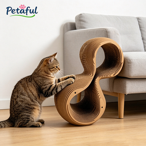 Petaful Túnel Rascador <span class=keywords><strong>para</strong></span> <span class=keywords><strong>Gatos</strong></span> de Doble Anillo y 8 Bucles - Mueble Interactivo de Cartón <span class=keywords><strong>para</strong></span> <span class=keywords><strong>Gatos</strong></span> Pequeños y Adultos - Product Image 1