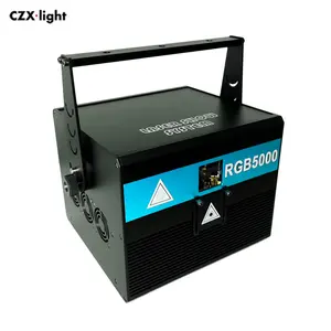 Proiettore di animazione Laser a raggio piccolo 3D RGB 40kpps ILDA leaser dj light DISCO 5W luce laser 5000mw luce da palcoscenico per matrimoni