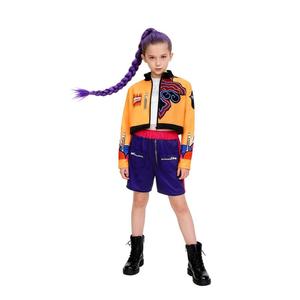 Ensemble de costumes d'anime Rumi pour enfants, 3 pièces, tenue de cosplay d'Halloween, vêtements de performance pour enfants - Product Image 1