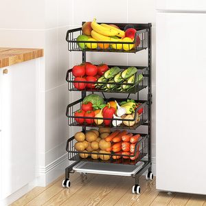 Carrito <span class=keywords><strong>de</strong></span> Cocina <span class=keywords><strong>de</strong></span> 4 Niveles <span class=keywords><strong>con</strong></span> <span class=keywords><strong>Ruedas</strong></span>, Versátil, Ajustable, <span class=keywords><strong>de</strong></span> Metal, para Almacenamiento <span class=keywords><strong>de</strong></span> Frutas, Verduras y Alimentos - Product Image 1
