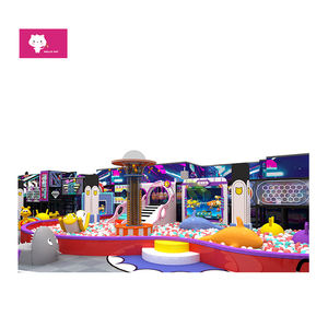 Kommerzieller Indoor-Kinderspielplatz aus Kunststoff mit Hüpfburg, Bällebad, Trampolin und Schutznetz - Product Image 3