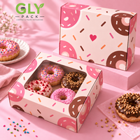 Boîtes d'emballage personnalisées en gros pour pâtisseries, boîtes cadeaux jetables en papier pour donuts, pâtisseries et desserts pour boulangeries