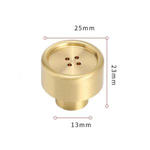 Manopole per armadietto con porta in ottone massiccio a bottone rotondo tirare le manopole per cassetti dell'armadio per mobili in ottone a foro singolo - Product Image 3