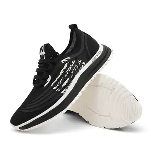 Wholesale new Korean version Breathable Men Mesh Shoes Running black green shoes with soft soles No-slip Men Sneakers